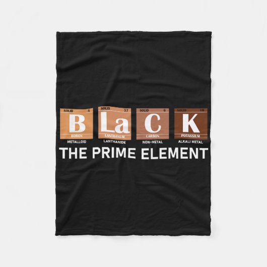 Periodensystem Schwarz Das Prime-Element Fleecedecke (Vorderseite)