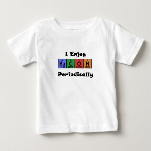 Periodensystem-Speck-Wissenschafts-Chemie lustig Baby T-shirt (Vorderseite)