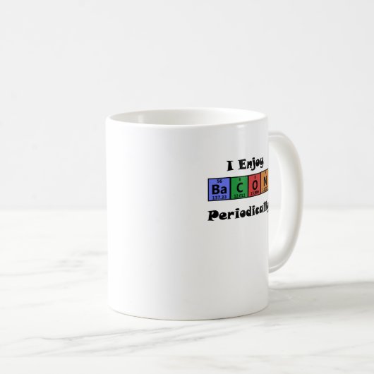 Periodensystem-Speck-Wissenschafts-Chemie lustig Kaffeetasse (VorderseiteRechts)