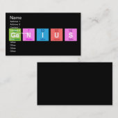 Periodensystemchemiespaß Visitenkarte (Vorne/Hinten)