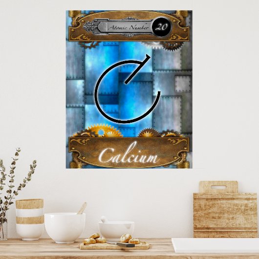 Periodic Element Calcium Atomic Number #20 Poster (Küche)