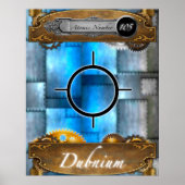 Periodic Element Dubnium Atomic Number #105 Poster (Vorne)