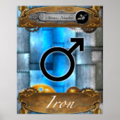 Periodic Element Eisen Atomic Number #26 Poster (Vorne)