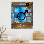 Periodic Element Eisen Atomic Number #26 Poster (Küche)