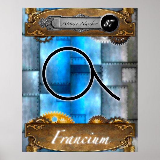 Periodic Element Francium Atomic Number #87 Poster (Vorne)