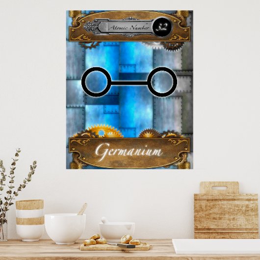 Periodic Element Germanium Atomic #32 Poster (Küche)