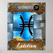 Periodic Element Lutetium Atomic Number #71 Poster (Vorne)