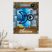 Periodic Element Platinum Atomic Number #78 Poster (Küche)