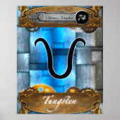 Periodic Element Tungsten Atomic #74 Poster (Vorne)