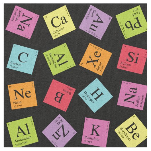 Periodic Elemente Stoff (Nahaufnahme)