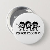 Periodic Rockstars Chemistry Humor Button (Vorne & Hinten)