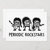 Periodic Rockstars Chemistry Humor Einladung (Vorne/Hinten)