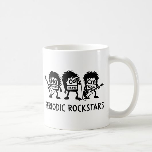 Periodic Rockstars Chemistry Humor Kaffeetasse (Rechts)