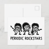 Periodic Rockstars Chemistry Humor Postkarte (Vorne/Hinten)