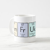 Periodic Table British Element Funny Joke Kaffeetasse (Vorderseite Links)