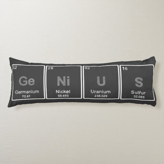 Periodic Table GeNiUS Körperkissen (Vorderseite)