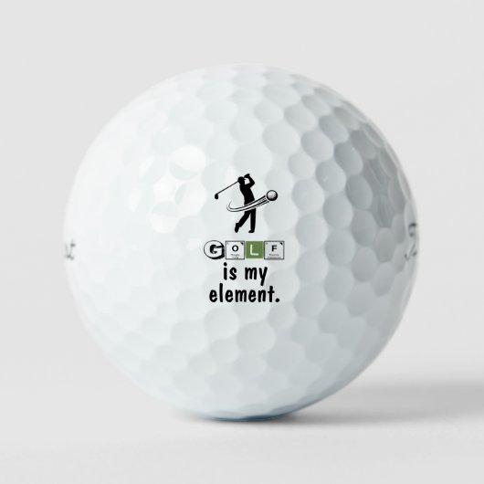 Periodic Table 'Golf Is My Element' Science Humor Golfball (Vorderseite)