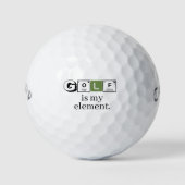 Periodic Table 'Golf Is My Element' Science Humor Golfball (Vorderseite)