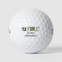 Periodic Table 'Golf Is My Element' Science Humor  Golfball