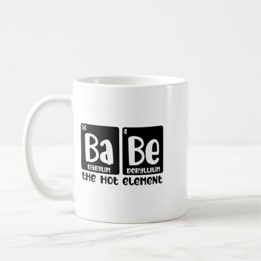 Periodic Table Of Babe The Hot Element Valentines Kaffeetasse (Links)