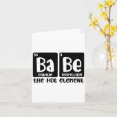 Periodic Table Of Babe The Hot Element Valentines  Karte (Gelbe Blume)