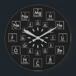 PERIODIC TABLE OF ELEMENTS - 24 HOUR GROßE WANDUHR<br><div class="desc">Dieses 24-Stunden-Takt ersetzt die 24 Zahlen, die normalerweise auf der Oberfläche einer analogen Uhr zu finden sind, durch die ersten 24 der 118 Elemente auf einem konventionellen Periodensystem der Elemente. Die Ersetzung von Elementen durch Zahlen ist ebenso attraktiv wie lehrreich. Diese Uhr ist das perfekte Geschenk für Chemiker, Wissenschaftler, Professoren,...</div>