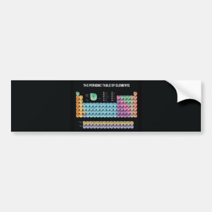 Periodic table of elements throw pillow autoaufkleber