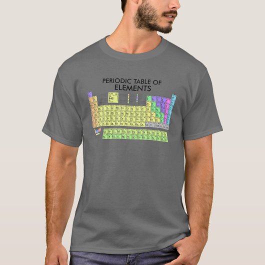 Periodic Table Of The Elements Chemists Nerd Gift T-Shirt (Vorderseite)