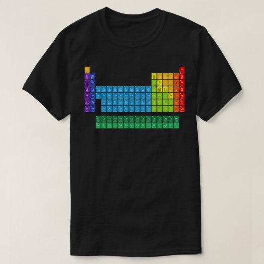 Periodic Table of the Elements Science Nerd T-Shirt (Design vorne)
