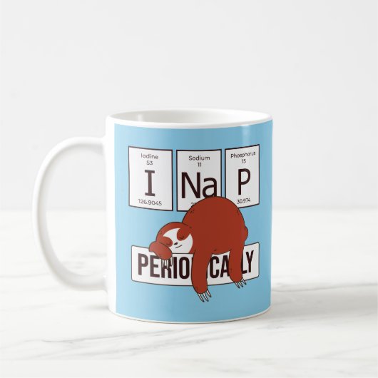 PERIODIC TABLE SLOTH I NICKERCHEN PERIODISCH KAFFEETASSE (Links)