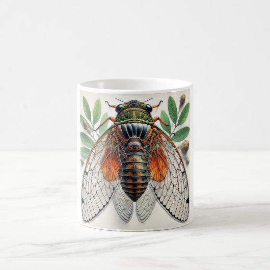 Periodical cicada 100924IREF226 - Watercolor Kaffeetasse (Mittel)