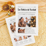 Periódico Navideño | Resumen del Año con 7 Fotos<br><div class="desc">¡Últimas noticias! Convierta su tarjeta navideña en un recuerdo encantador con este krankño de periódico. En la parte frontal, destacan su ciudad y el año en la parte superior, seguido por el título "Las Noticias de Navidad" en una clásica tipografía de letra gótica. El titular anuncia "Últimas Noticias: ¡Aumenta la...</div>
