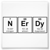 Periodisch Nerdy Element Symbole Fotodruck (Vorne)