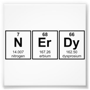 Periodisch Nerdy Element Symbole Fotodruck