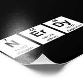 Periodisch Nerdy Element Symbole Fotodruck (Ecke)