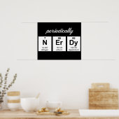 Periodisch Nerdy Element Symbole Poster (Küche)