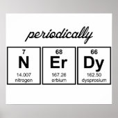 Periodisch Nerdy Element Symbole Poster (Vorne)