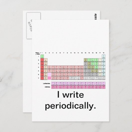 periodisch postkarte (Vorne/Hinten)