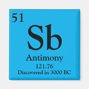Periodische Antimonentabelle Magnet