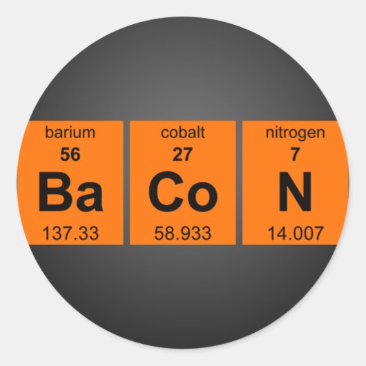 Periodische BaCoN Stickers $9,95 (20 Pack) (Vorderseite)