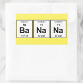 Periodische BaNa-Tabelle Rechteckiger Aufkleber (Tasche)