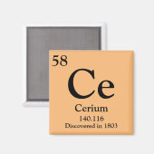 Periodische Cerium-Tabelle Magnet (Vorderseite/Rückseite)