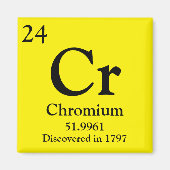 Periodische Chrom-Tabelle Magnet (Vorne)