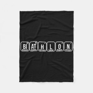 Periodische Elemente Nerd Geschenk Funny Biathlon  Fleecedecke