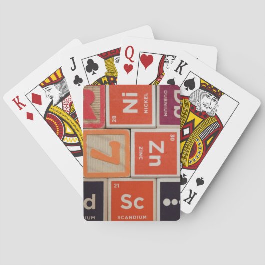 Periodische Elemente Zink-Wissenschaft Spielkarten (Rückseite)
