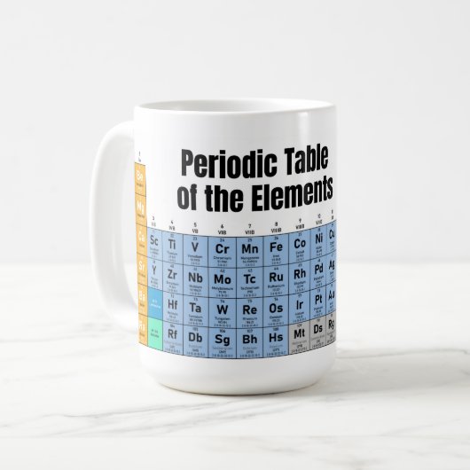 Periodische Elementübersicht Kaffeetasse (Vorderseite Links)