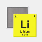 Periodische Elementübersicht (Lithium) Magnet (Vorderseite/Rückseite)