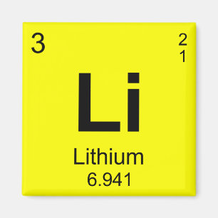 Periodische Elementübersicht (Lithium) Magnet