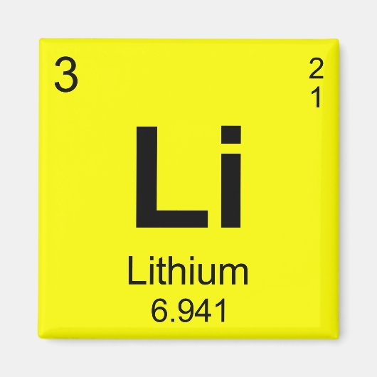 Periodische Elementübersicht (Lithium) Magnet (Vorne)
