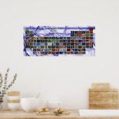 Periodische Fraktal-Tabelle Poster (Küche)